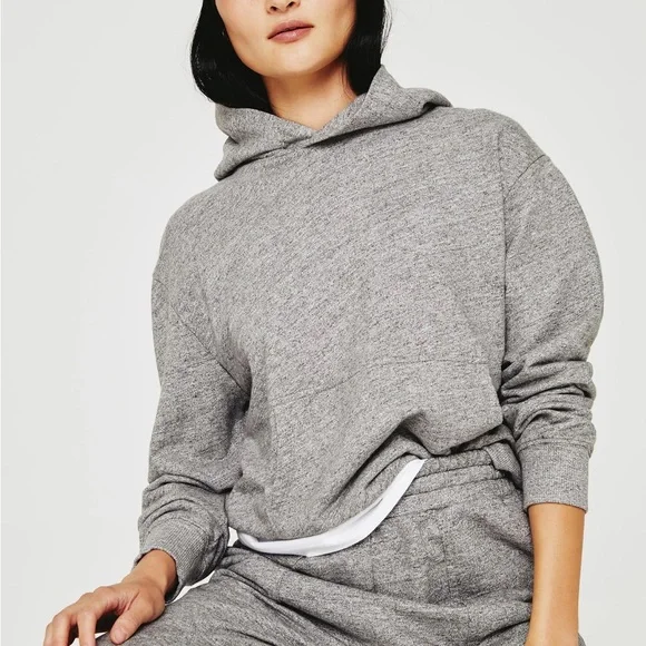 NWT AG Jeans Adriano Goldschmied Nova Cotton Vintage Hoodie Moflog Light Gray XS - Picture 8 of 13